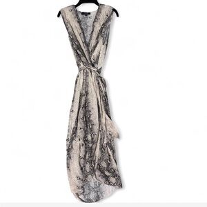 Chic Snake Print Maxi Dress